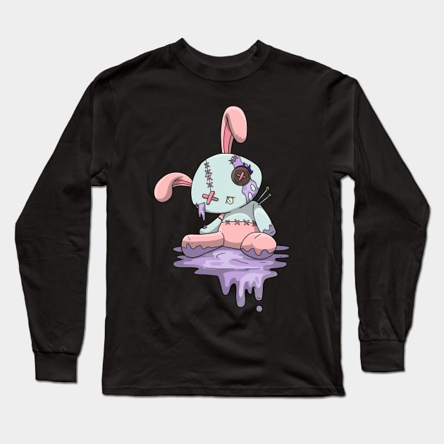 Pastel Goth Rabbit Bunny Long Sleeve T-Shirt by KAWAIITEE